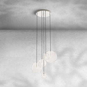 Glass Globe Mobile Cluster Chandelier 28" - view 7