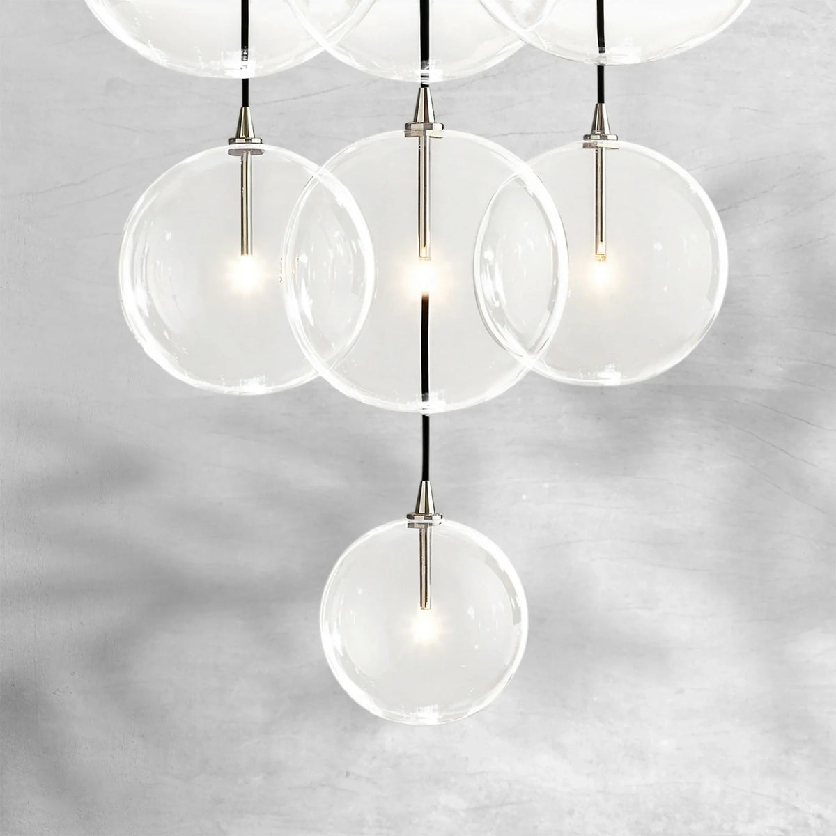 Glass Globe Mobile Cluster Chandelier 28" - view 8