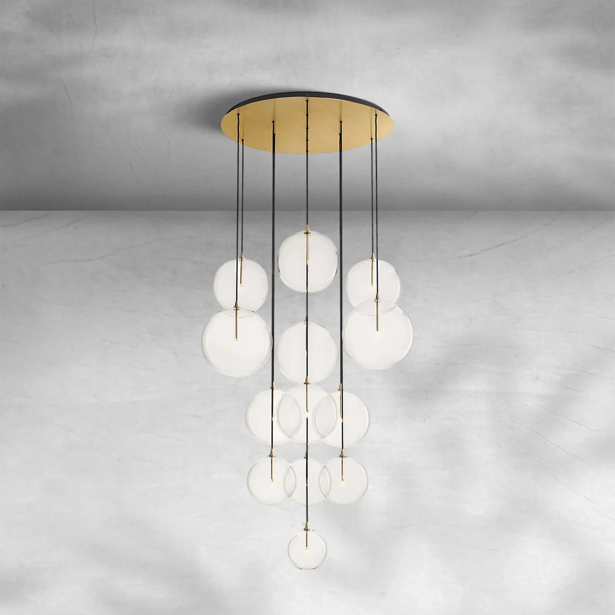 Glass Globe Mobile Cluster Chandelier 44" - view 2
