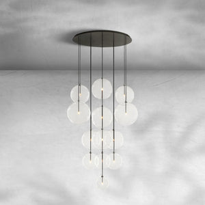Glass Globe Mobile Cluster Chandelier 44" - view 4