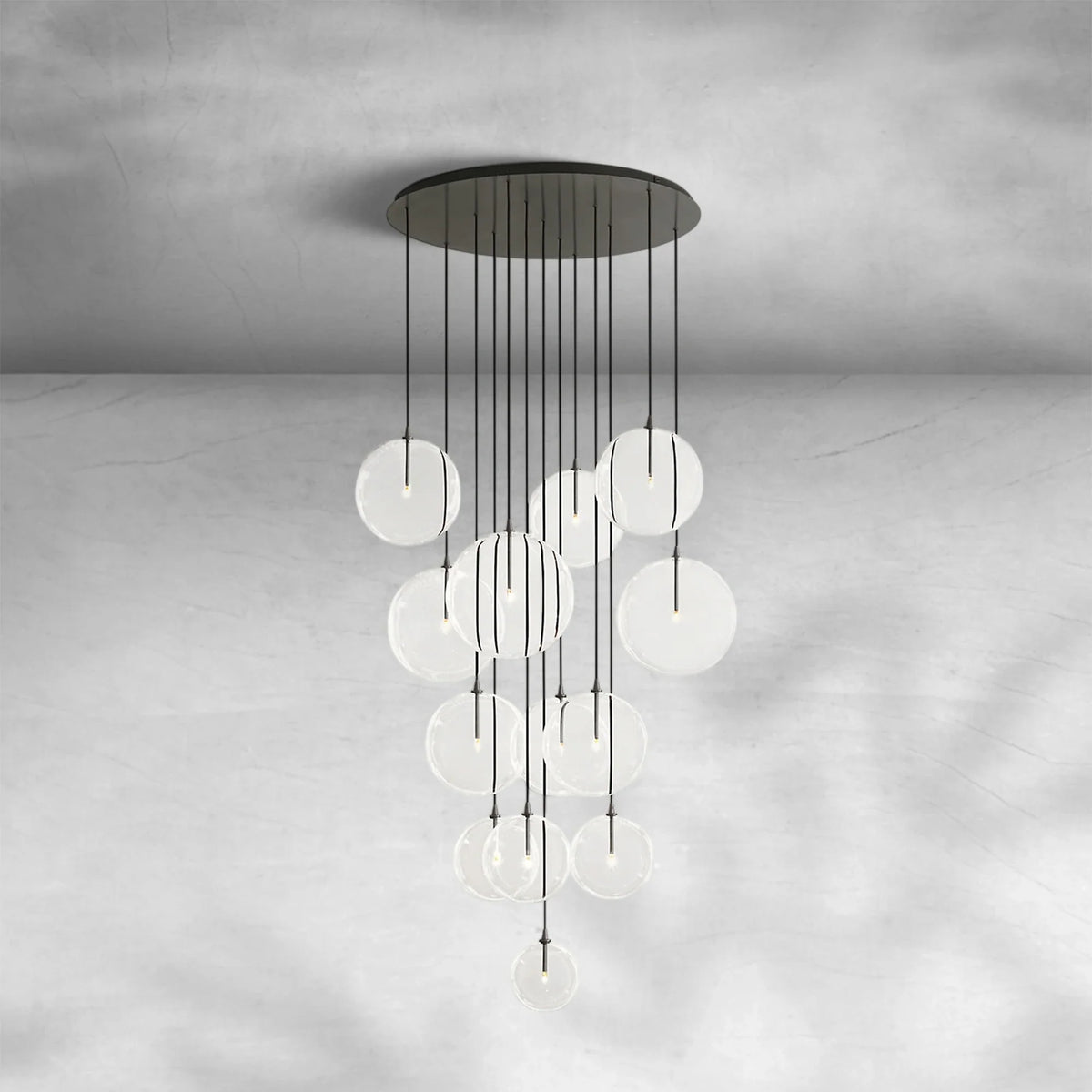 Glass Globe Mobile Cluster Chandelier 44" - view 6