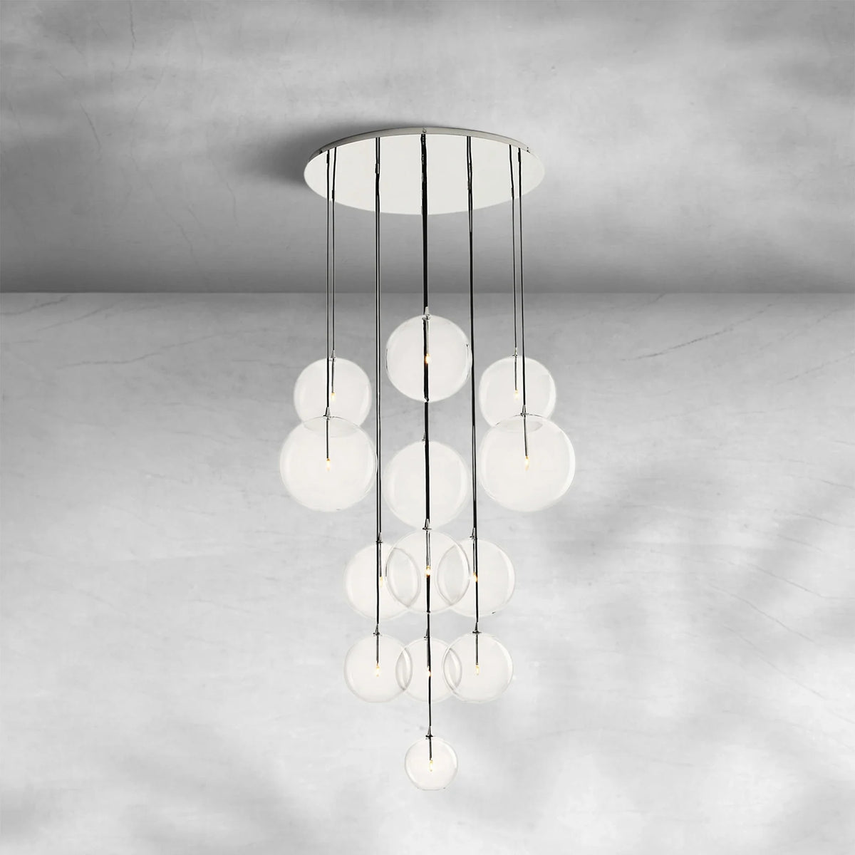 Glass Globe Mobile Cluster Chandelier 44" - view 8