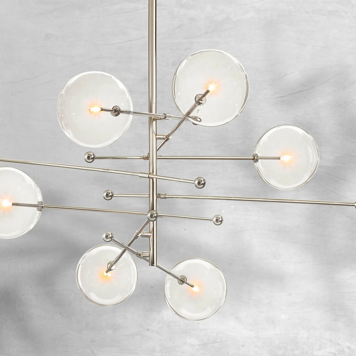 Glass Globe Mobile Eight-Arm Chandelier 79" - view 2