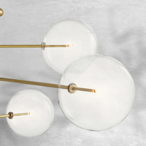 Glass Globe Mobile Eight-Arm Chandelier 79" - view 3