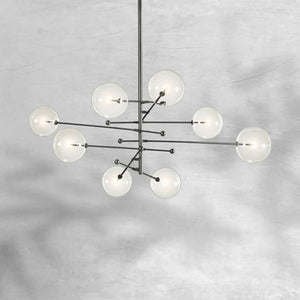 Glass Globe Mobile Eight-Arm Chandelier 79" - view 4