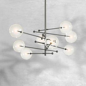 Glass Globe Mobile Eight-Arm Chandelier 79" - view 5