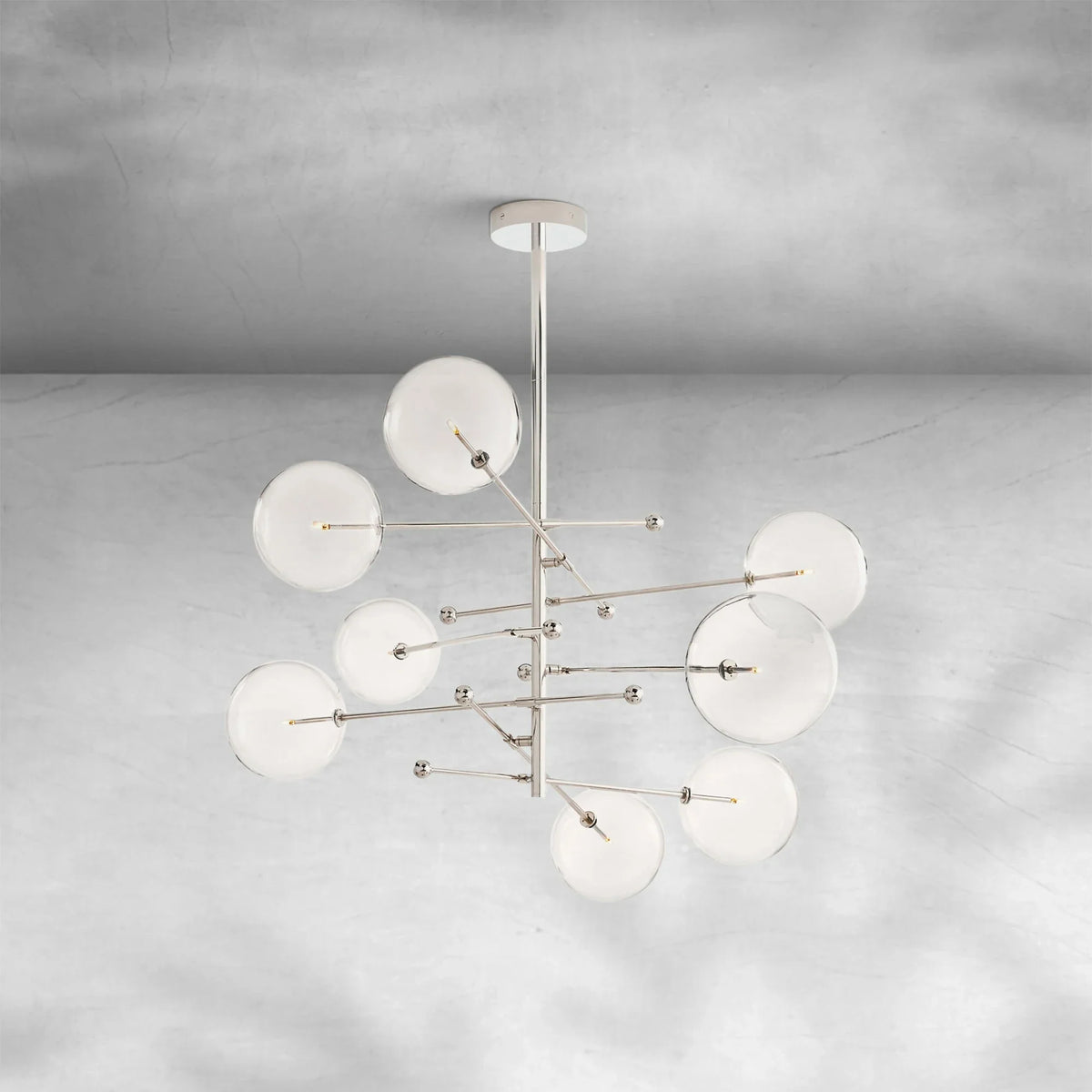 Glass Globe Mobile Eight-Arm Chandelier 79" - view 7