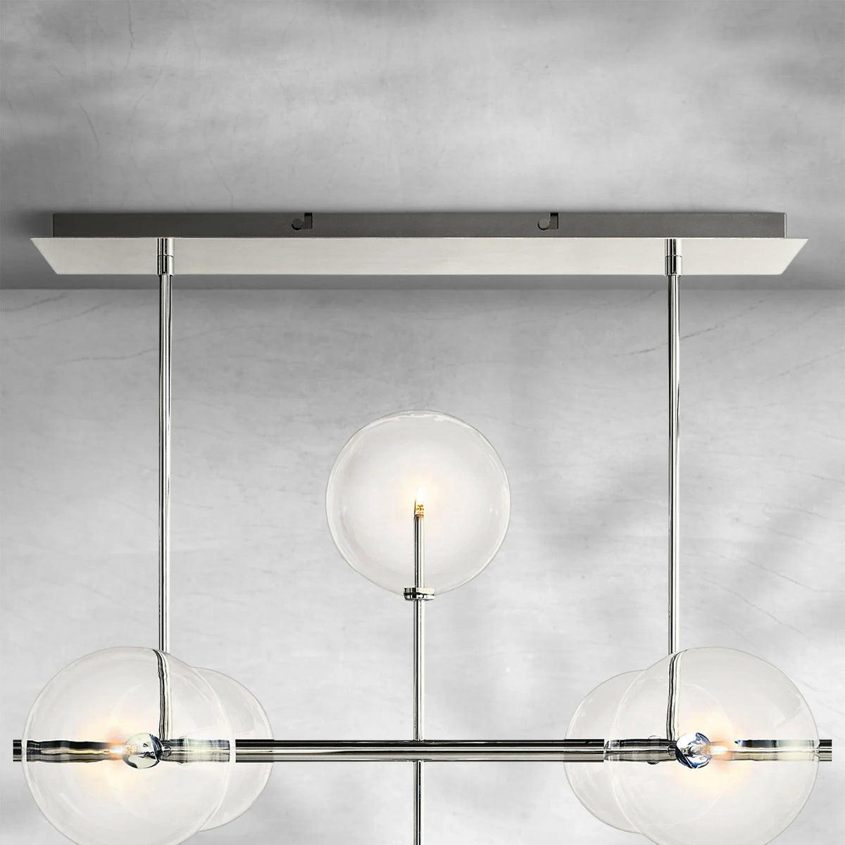 Glass Globe Mobile Linear Chandelier 72" - view 10