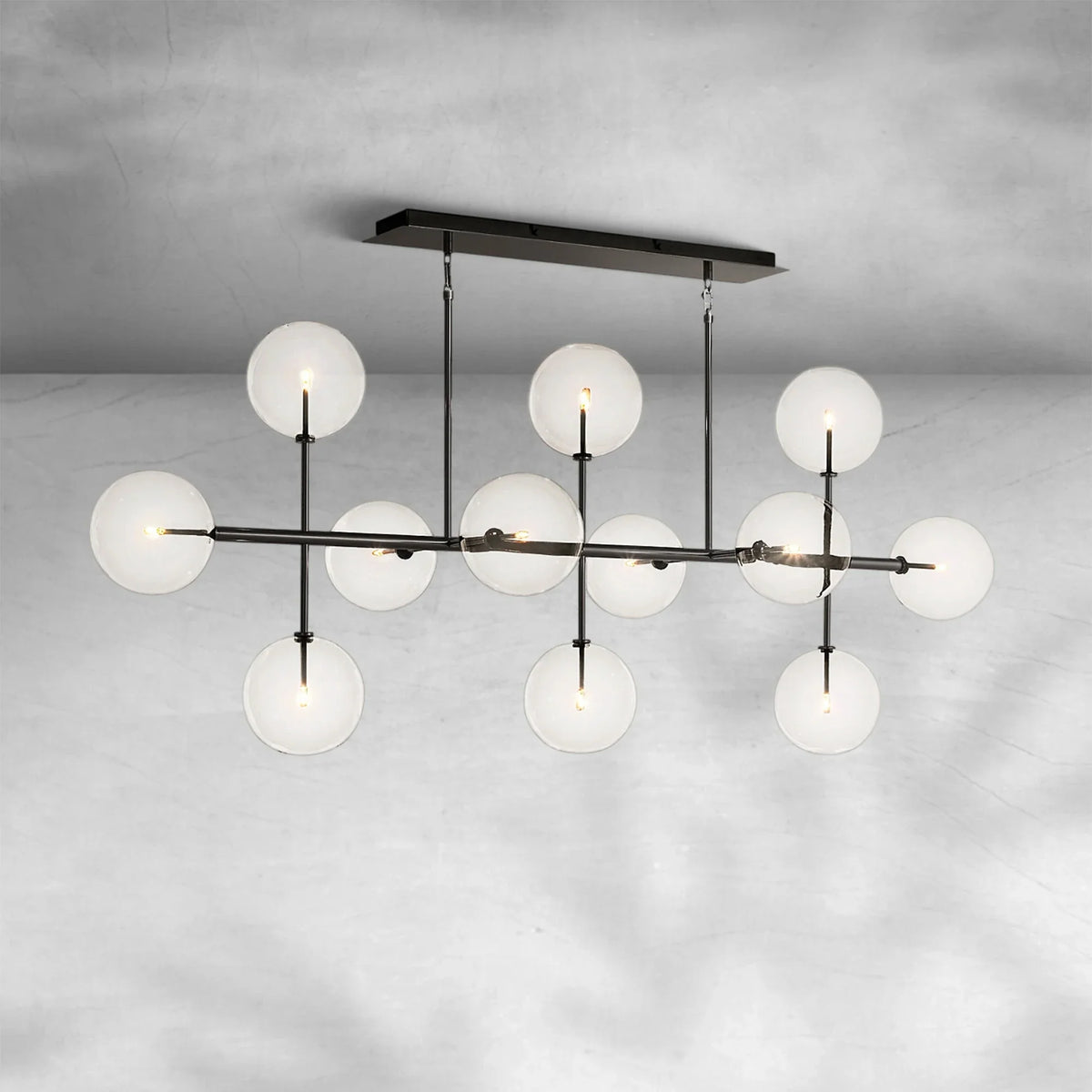 Glass Globe Mobile Linear Chandelier 72" - view 5