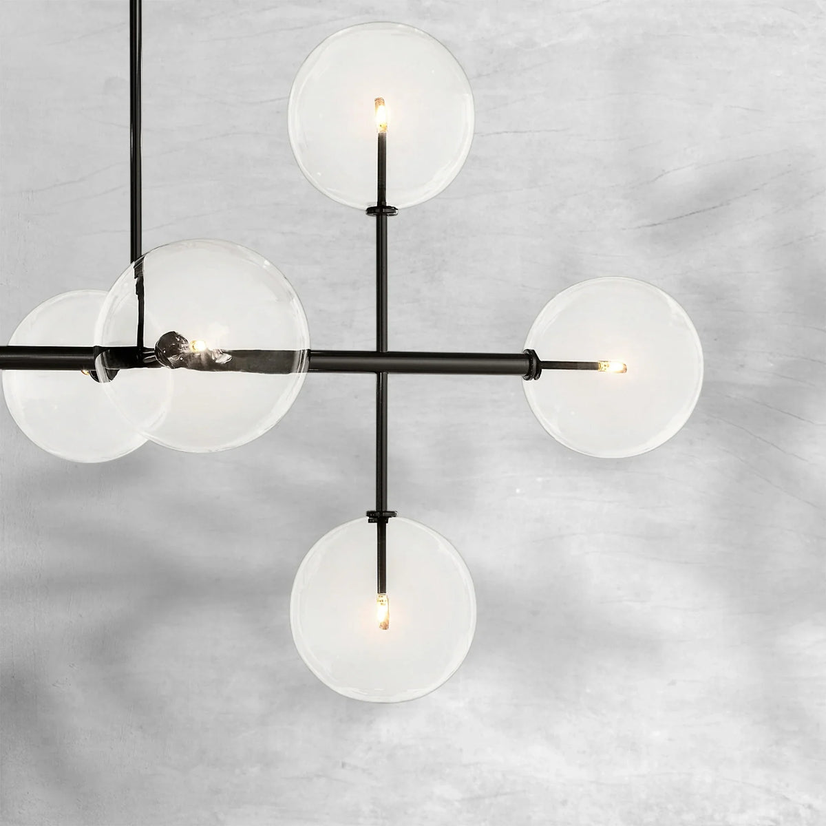 Glass Globe Mobile Linear Chandelier 72" - view 6
