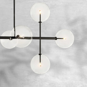 Glass Globe Mobile Linear Chandelier 72" - view 6