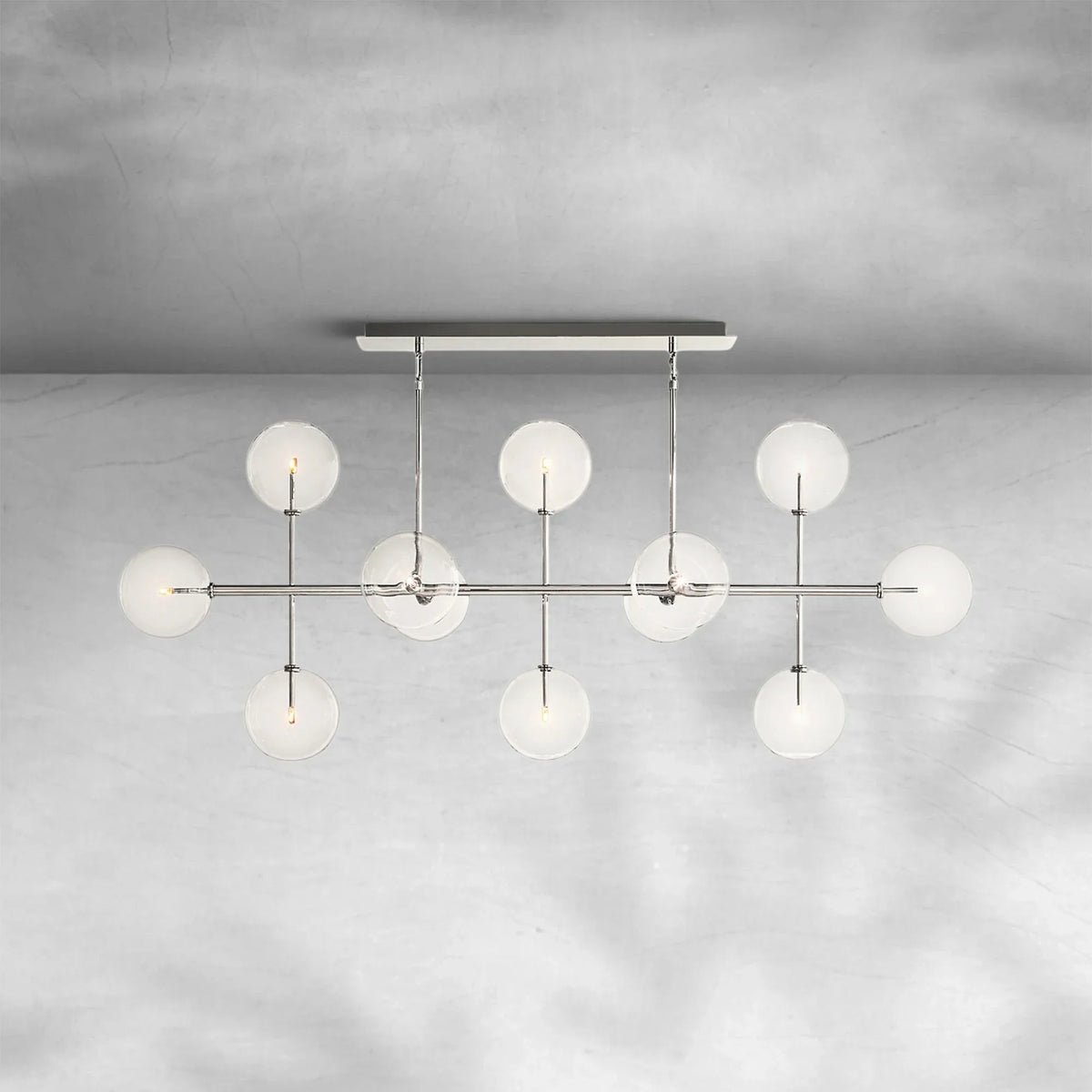 Glass Globe Mobile Linear Chandelier 72" - view 7