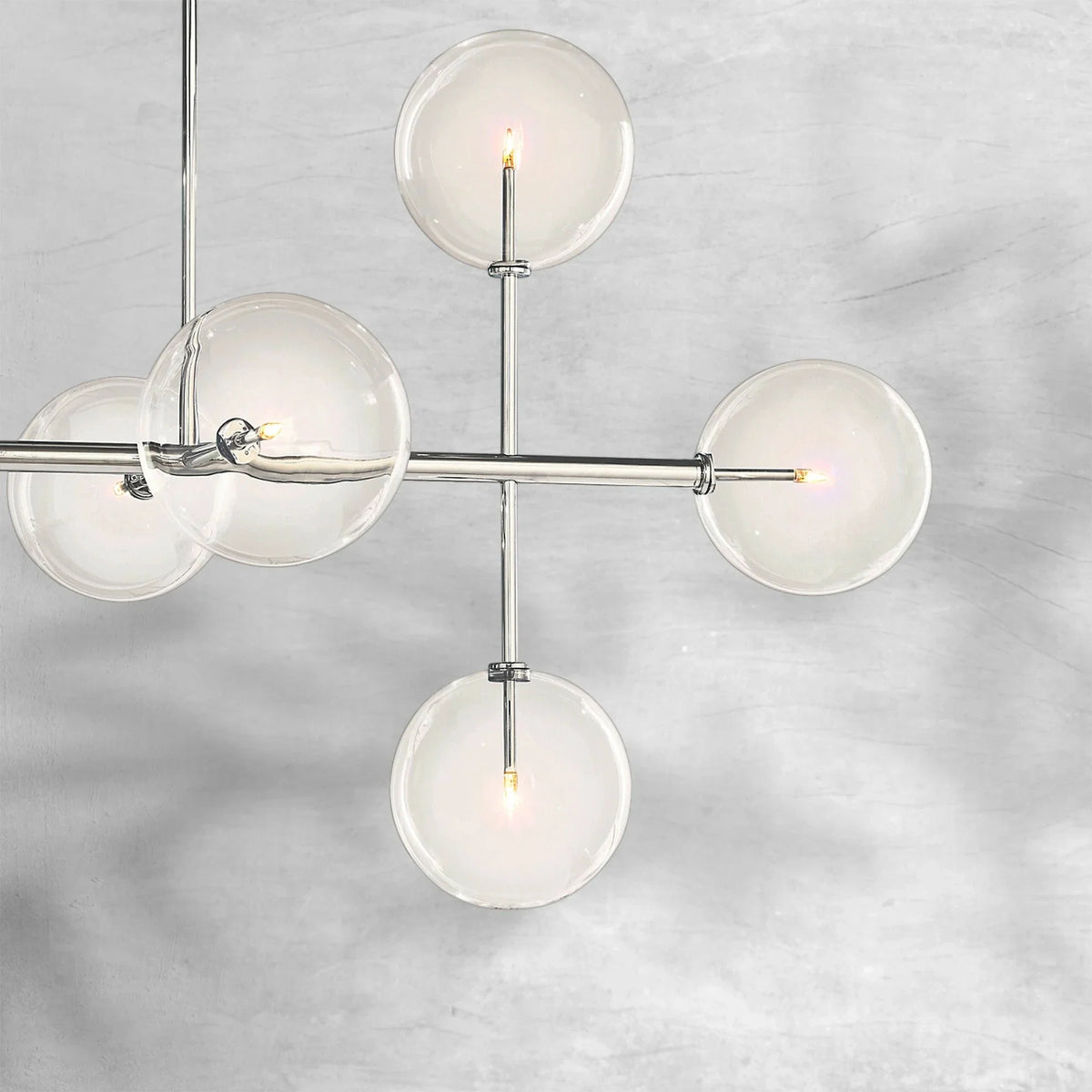 Glass Globe Mobile Linear Chandelier 72" - view 9