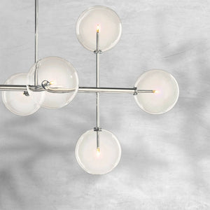 Glass Globe Mobile Linear Chandelier 72" - view 9