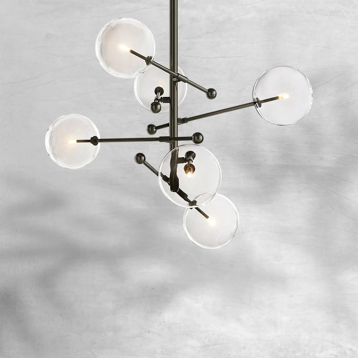Glass Globe Mobile Six-Arm Chandelier 40" - view 4