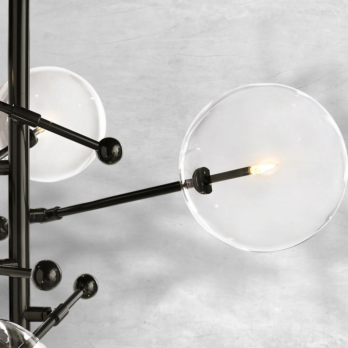 Glass Globe Mobile Six-Arm Chandelier 40" - view 5