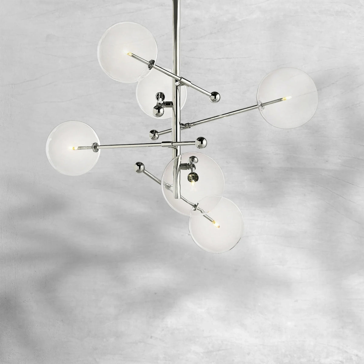 Glass Globe Mobile Six-Arm Chandelier 40" - view 7