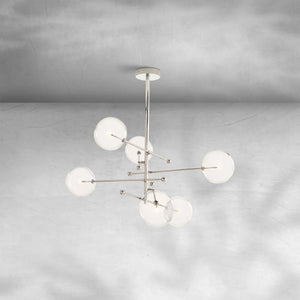 Glass Globe Mobile Six-Arm Chandelier 55" - view 10