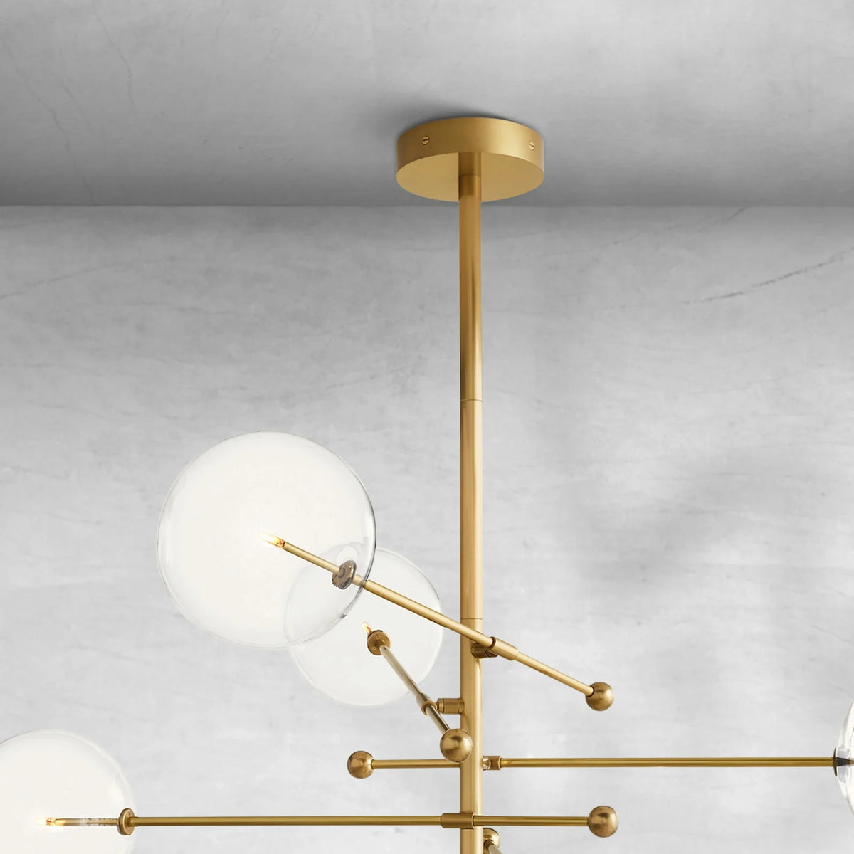 Glass Globe Mobile Six-Arm Chandelier 55" - view 3