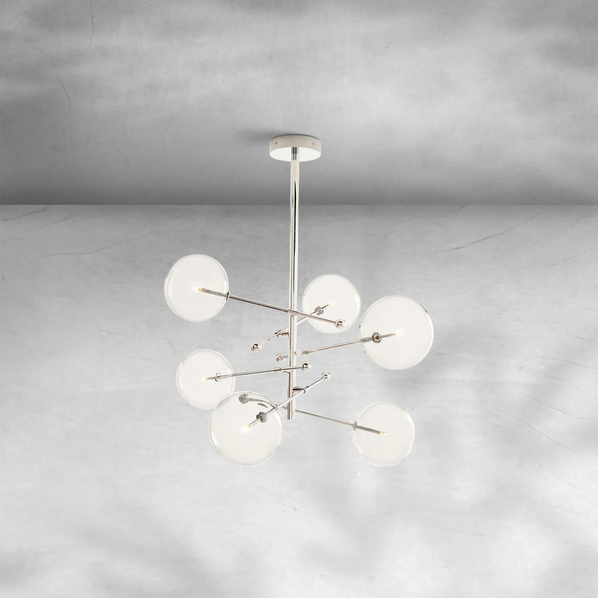 Glass Globe Mobile Six-Arm Chandelier 55" - view 9