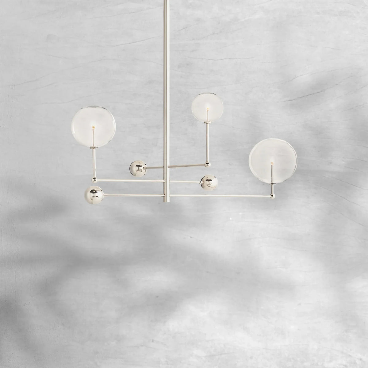Glass Globe Mobile Three-Arm Chandelier 46" - view 6