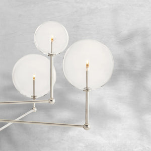 Glass Globe Mobile Three-Arm Chandelier 46" - view 7