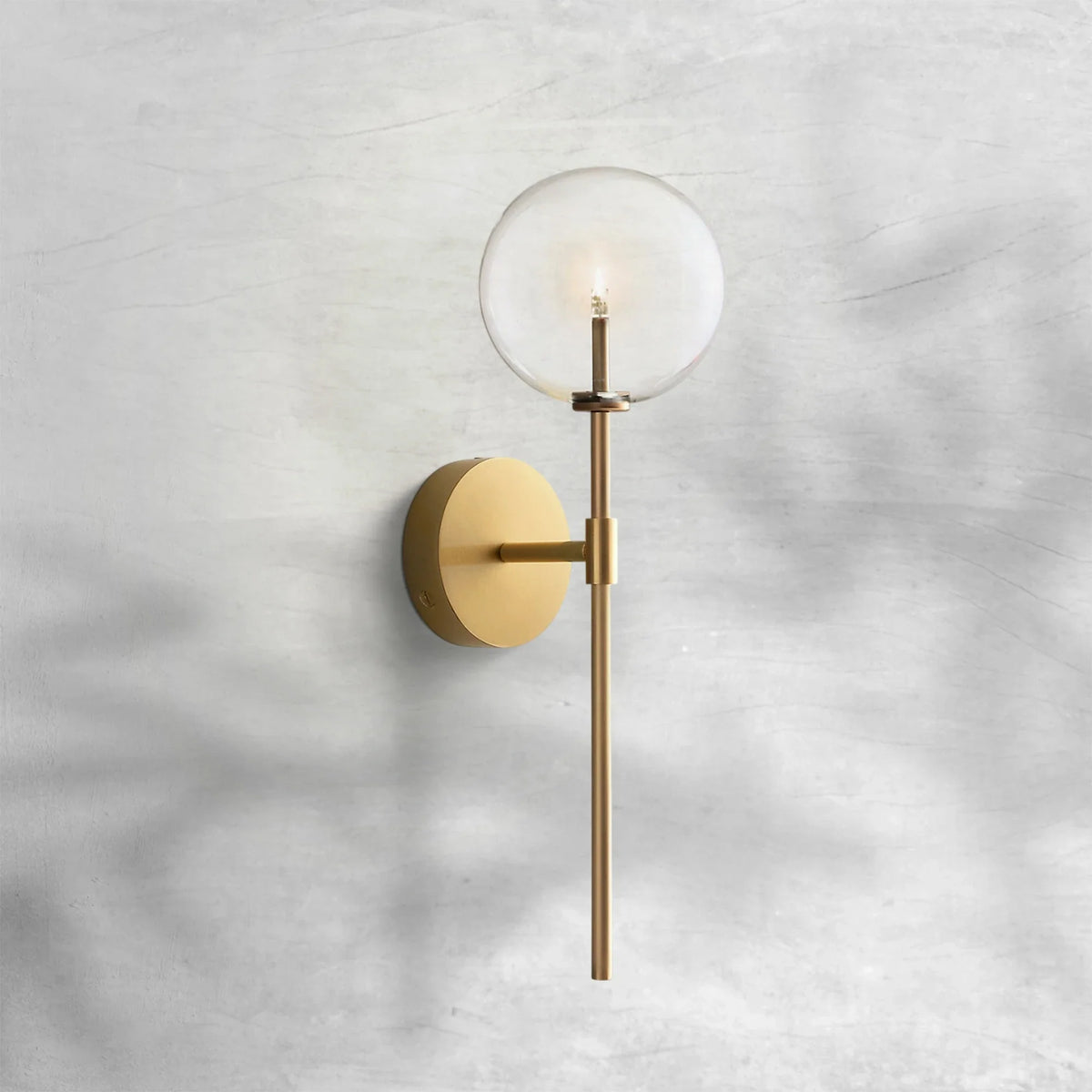 Glass Globe Sconce, wall sconce