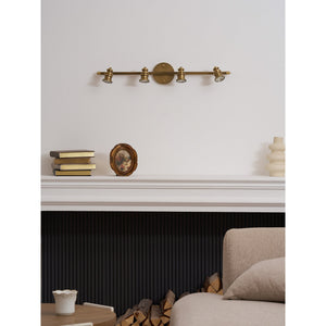 halophane brass wall lamp, RHL Lighting