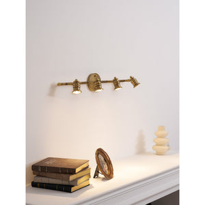 halophane brass wall lamp, RHL Lighting