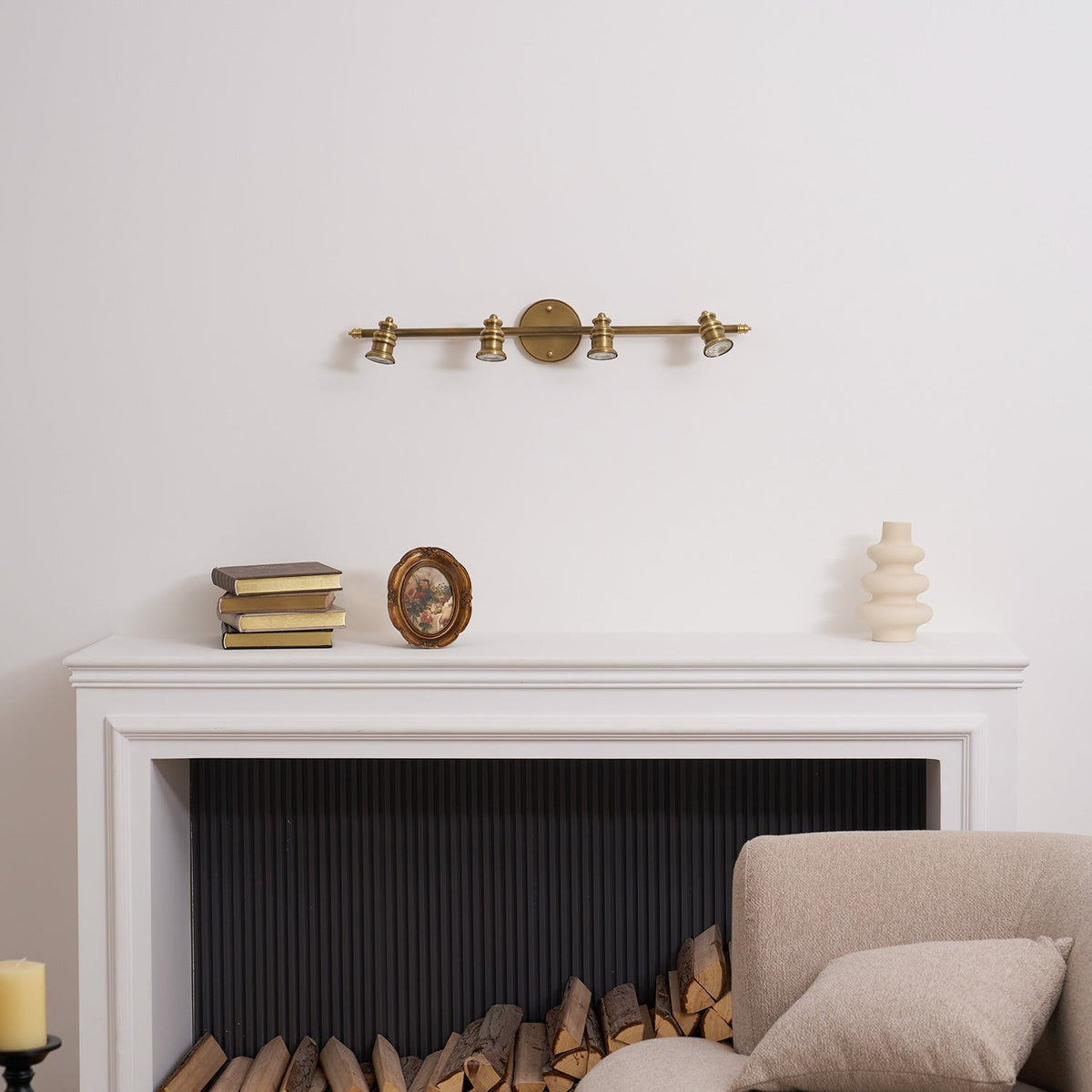 halophane brass wall lamp, RHL Lighting