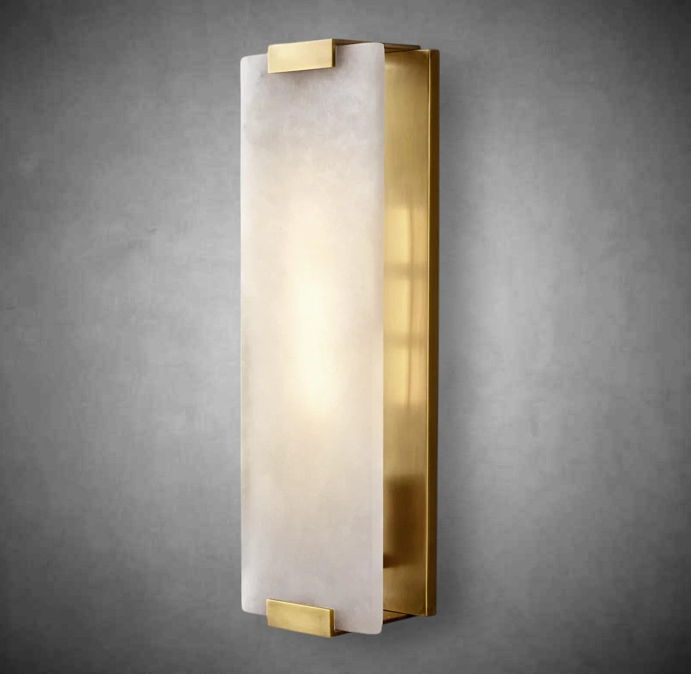 Hand-Carved Alabaster Grand Sconce, wall sconce - view 5