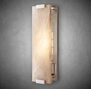 Hand-Carved Alabaster Grand Sconce, wall sconce - view 7