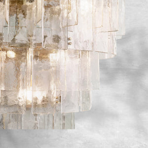 Lattace Clear Glass Tiered Round Chandelier 47" - view 2