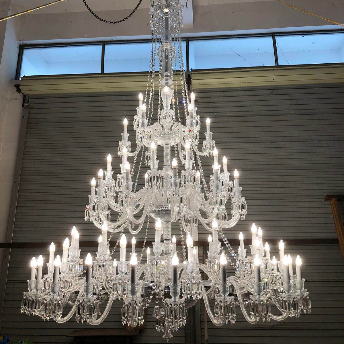 Light Luxury Classic Long Version Tiered Candle Light Crystal Chandelier for High-ceiling Rooms/Living Room - view 16