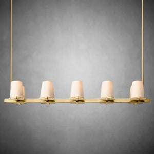 Prism Fabric Shade Linear Chandelier 49" 60"