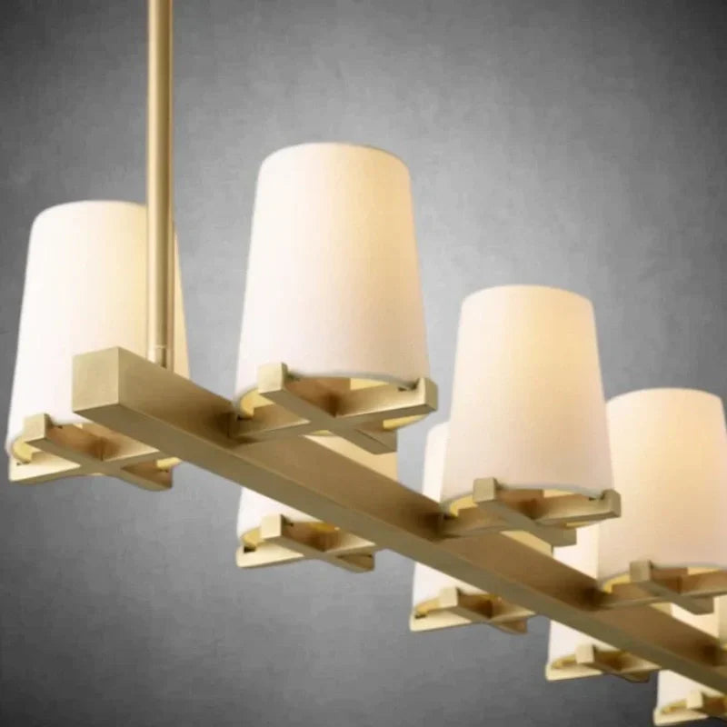 Prism Fabric Shade Linear Chandelier 49" 60" - view 12