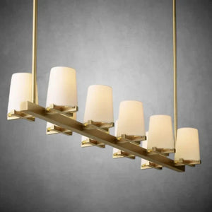 Prism Fabric Shade Linear Chandelier 49" 60" - view 13