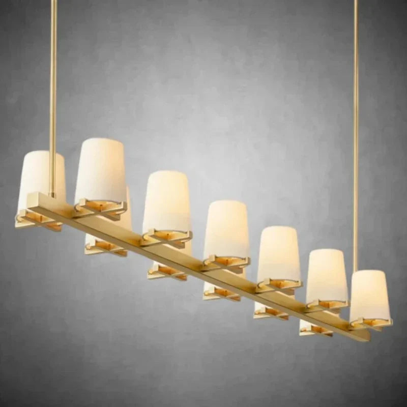 Prism Fabric Shade Linear Chandelier 49" 60" - view 14
