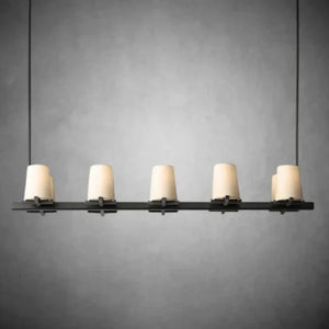 Prism Fabric Shade Linear Chandelier 49" 60" - view 2