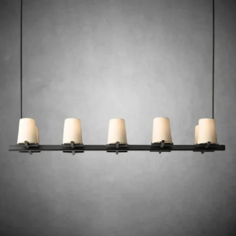 Prism Fabric Shade Linear Chandelier 49" 60" - view 2