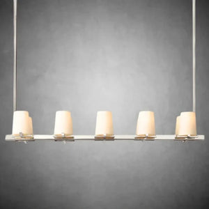 Prism Fabric Shade Linear Chandelier 49" 60" - view 3