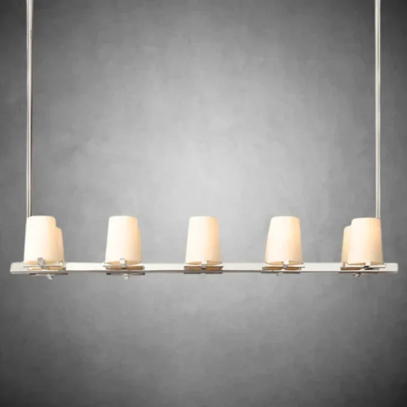 Prism Fabric Shade Linear Chandelier 49" 60" - view 3