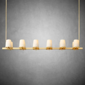 Prism Fabric Shade Linear Chandelier 49" 60" - view 4