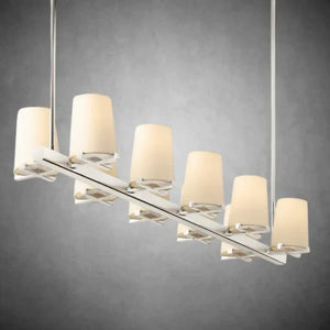 Prism Fabric Shade Linear Chandelier 49" 60" - view 8