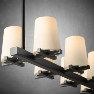Prism Fabric Shade Linear Chandelier 49" 60" - view 9