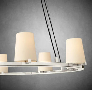 Prism Fabric Shade Round Chandelier 36" 48" 60" - view 4