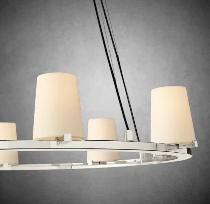 Prism Fabric Shade Round Chandelier 36" 48" 60" - view 4