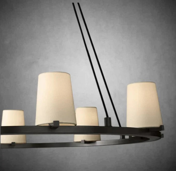 Prism Fabric Shade Round Chandelier 36" 48" 60" - view 7