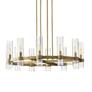 Ravion Round Blown Glass Chandelier 36", solid brass - view 13