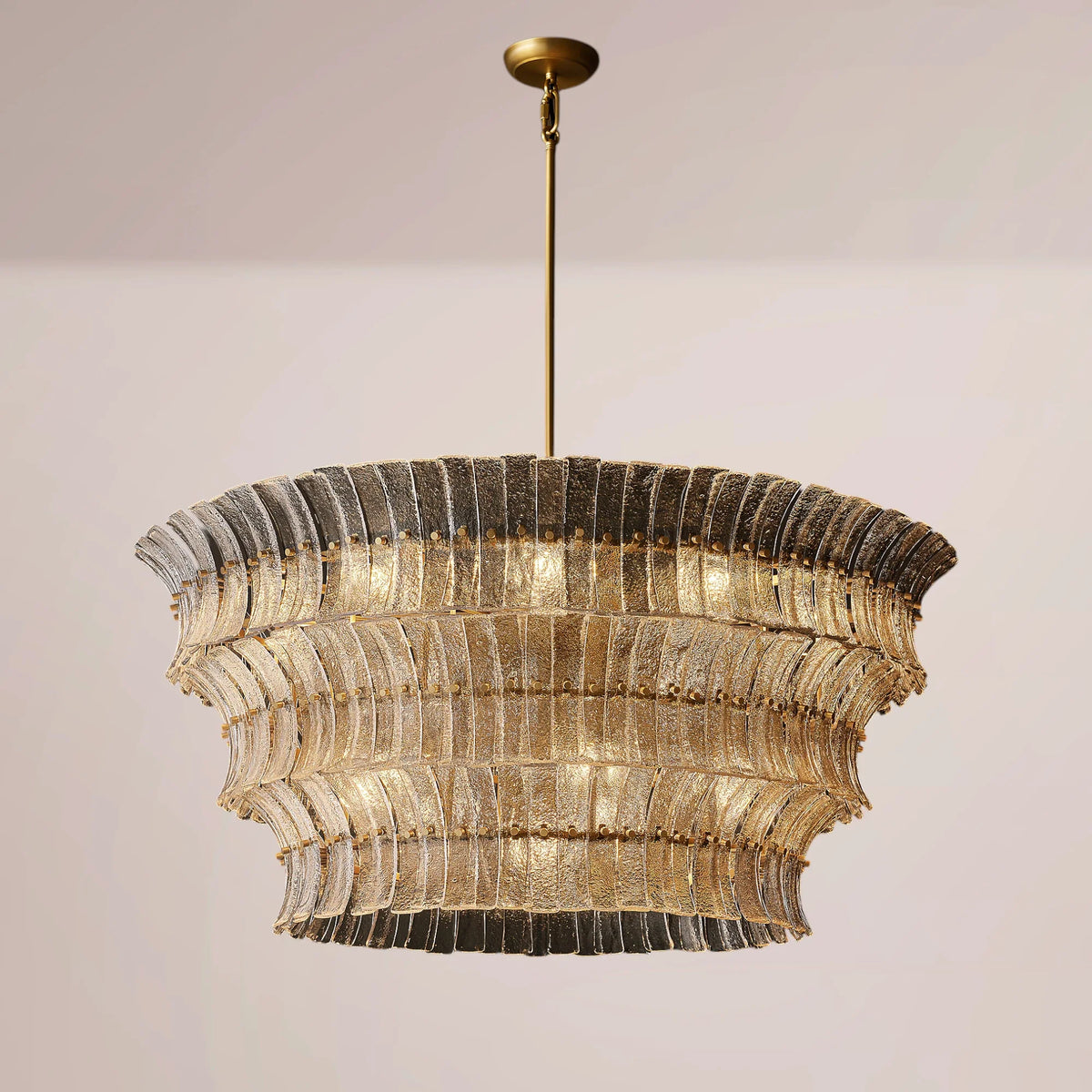 Romaino Smoke Glass Round Chandelier - view 2